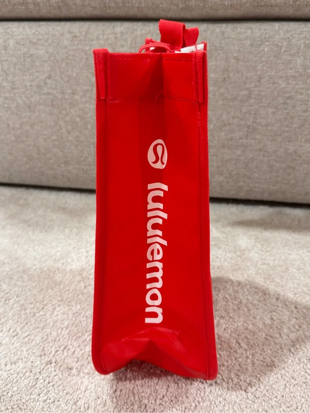 lululemon athletica Red and White Tote Bag